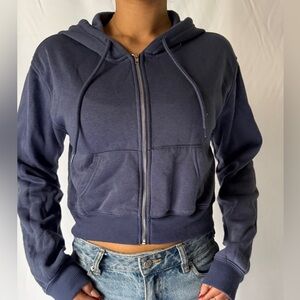 Refuge Navy Blue Zip-Up Hoodie